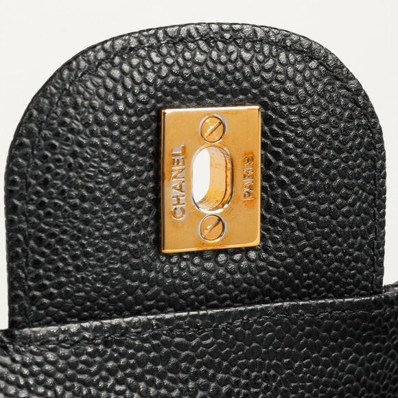 Chanel Timeless Black Caviar Leather Classic Jumbo Double Flap Bag - Picture 10 of 16